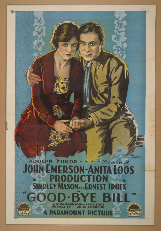 Filmplakat für "Good Bye Bill" mit einem Mann und einer Frau und prominentem Text