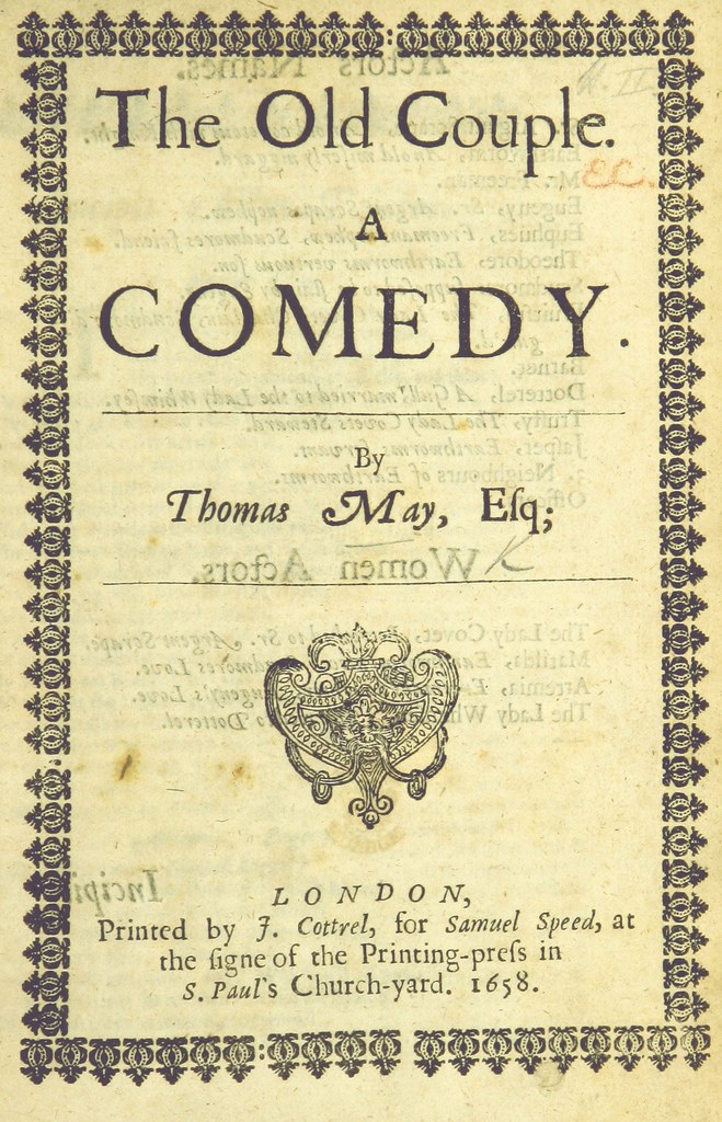 Ein Buch mit dem Titel 'The Old Couple: A Comedy' mit einem Logo auf dem Cover.