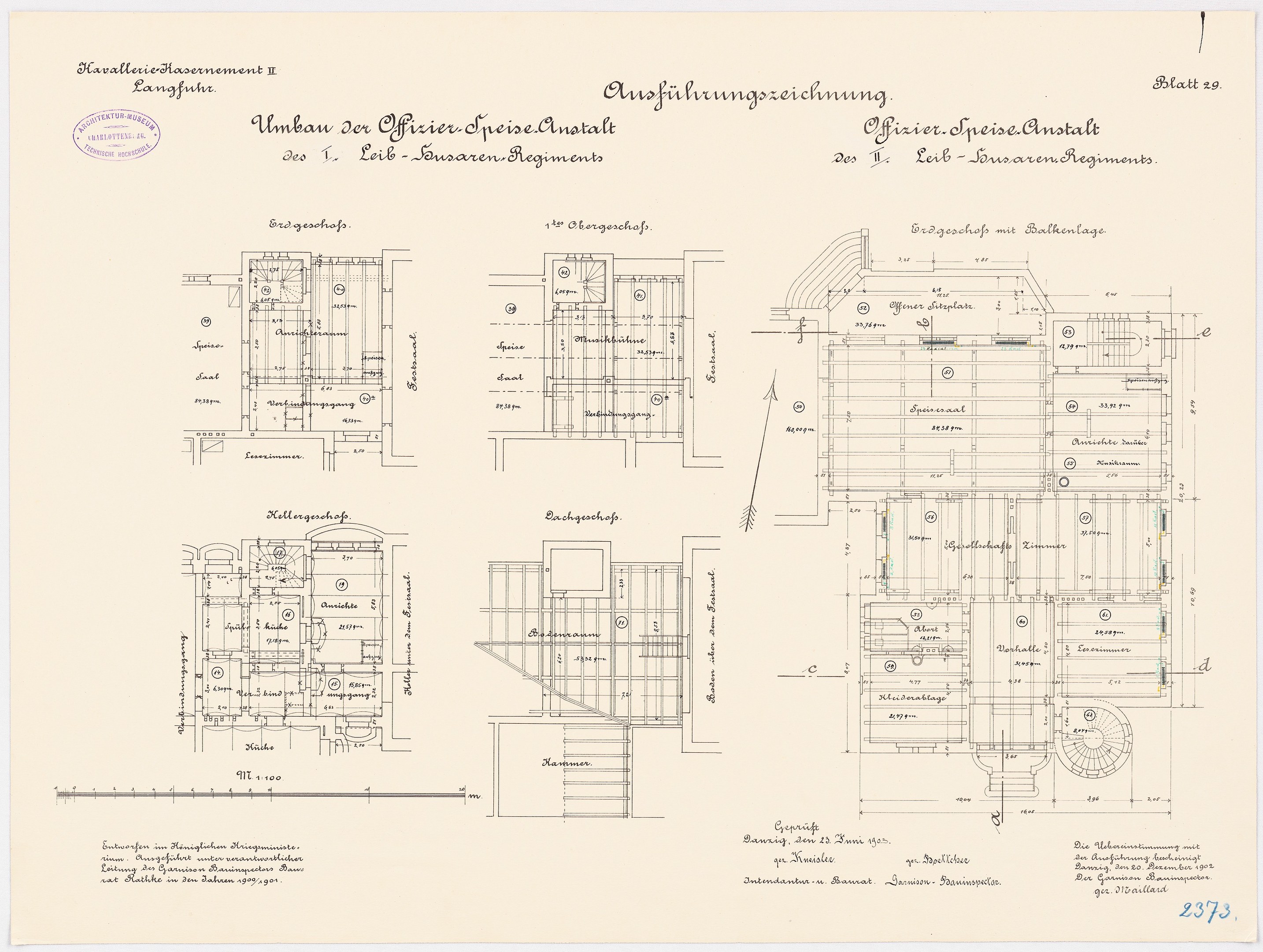 Schwarzer und weißer Grundriss des ehemaligen Bundeskanzleramts mit detaillierter Darstellung und Anmerkungen.